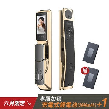 TEW台熱牌智能7合1推拉式電子鎖/門鎖(V1)(香檳金)(附基本安裝)