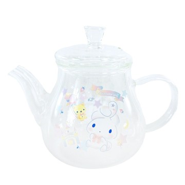 【震撼精品百貨】大耳狗_Cinnamoroll~日本Sanrio三麗鷗 大耳狗璃透明茶壺500ml (蝴蝶結髮束款)*88601