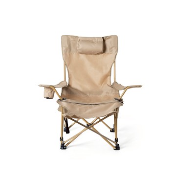 高背月亮椅附收納袋 卡其色