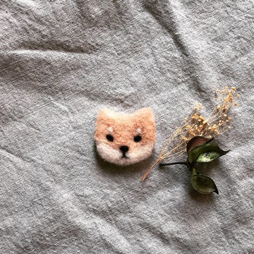 羊毛孩兒 - 羊毛氈 柴犬 書籤/別針/髮夾 聖誕禮盒 客製化禮物