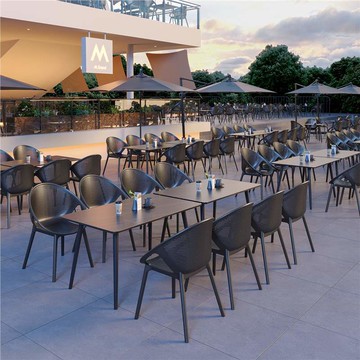 免運/公司貨 桌椅組 洽談桌椅 外擺戶外桌椅組合奶茶店餐桌庭院露天露臺陽臺室外黑色簡約桌子 可開發票 全館五折 工廠現貨直銷 新品特價 z11082