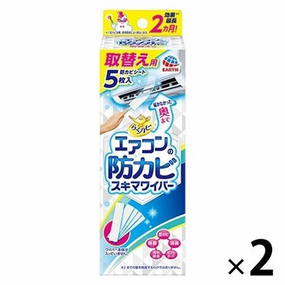 カビ取り 掃除 隙間 らくハピ エアコンの防カビスキマワイパー 取替え用 1セット（2個） 消臭 除菌 防カビ ほこり アース製薬