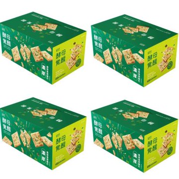 盛香珍 酵母覺醒 濃厚紫菜青蔥蘇打餅x4盒(30.5gx50入)