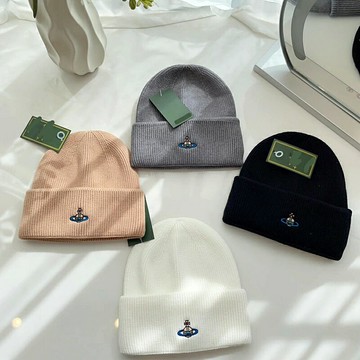 【米蘭精品】現貨+預購 韓版毛帽毛呢帽針織帽秋冬季加絨厚磅保暖帽冷帽休閒帽- 土星刺繡女帽子6色74my44