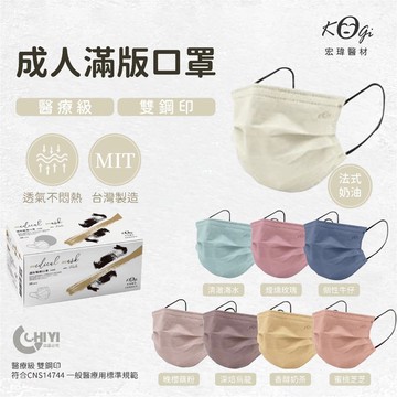 宏瑋 成人醫療口罩 50入【CHULI】 平面口罩 成人口罩