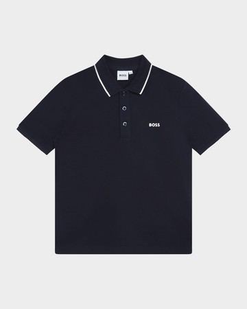 Boy's Logo-Print Polo Shirt, Size 8-16