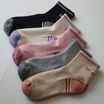 毛巾底襪子加厚女士短襪復古毛圈襪運動跑步襪字母短款女款毛巾襪新款【倪醬】