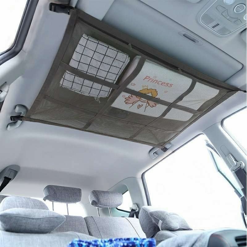 元日セール 30 Offクーポン 天井収納ネット 80x60cm 耐荷重量 5kg ポケット 車用収納 荷物 天井 収納 車中泊 便利 キャンプ 災害 非常 避難 2 Auto Shop ユアーズ 車用 天井収納 ネット ブラック Cmwe It