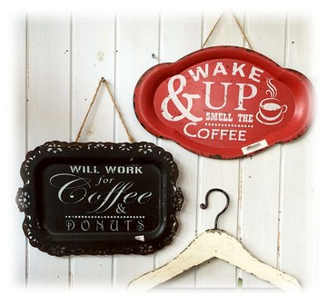 復古做舊鐵質壁掛 酒吧咖啡店墻飾 二款可選1入