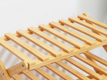 優樂悅~竹三層折疊鞋架簡約置物架折疊小型鞋柜收納多層樓道門口定制批發 鞋櫃 玄關 收納盒