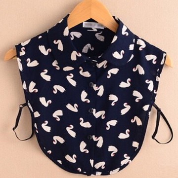 現貨+預購 假領子 襯衫衣領-韓版時尚天鵝印花女裝配件2款73t47【獨家進口】【米蘭精品】