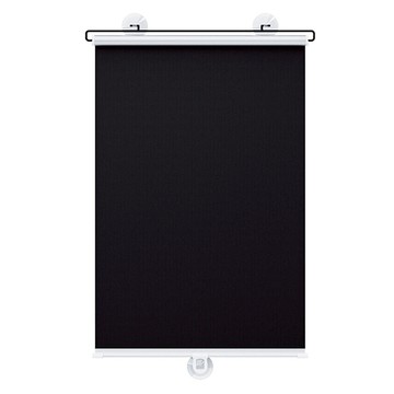 小麥購物 全遮光自動伸縮遮陽簾 L4065  1個  黑色  大(125 x 68cm)
