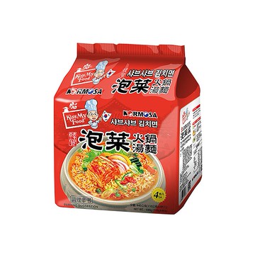 韓國 KORMOSA~ 泡菜火鍋湯麵(110g*4入/整袋裝)