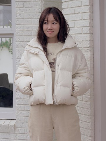 high neck down jumper (4color)