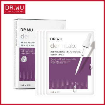 DR.WU白藜蘆醇亮白精華面膜(4片)
