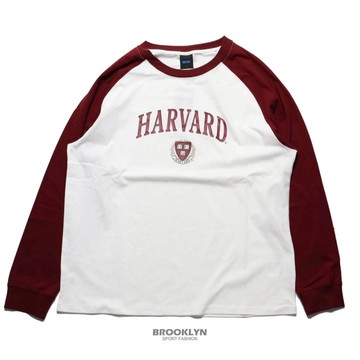 NCAA 長袖 哈佛 白 紅 LOGO 薄長T 男 7155500540