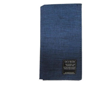 SKYBOW 中夾休閒夾進口防水尼龍布二折暗釦主袋內拉鍊零錢袋中性款