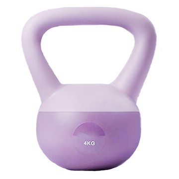 FOSO 壺鈴小啞鈴 紫色 4kg 居家健身訓練器材  1個