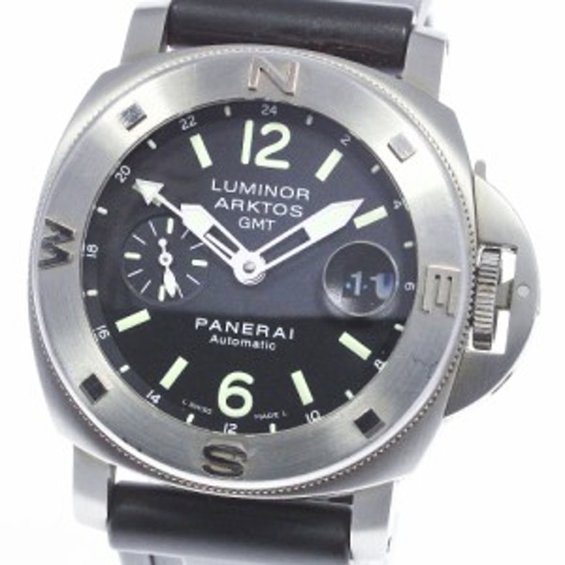 PANERAI ルミノールGMT デイト 自動巻き SS ブラック文字盤SSブラック文字盤ムーブメント - 腕時計(アナログ)