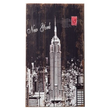 OPUS LOFT 純真年代仿舊木板畫 - 天線帝國大廈  30 x 2 x 60cm  美國帝國大廈