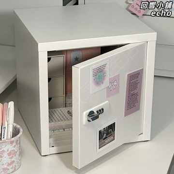 【桌面帶鎖】儲物櫃 保險箱 文件櫃 收納盒 手機收納盒 密碼鎖 鐵皮材質 多層分隔 學生宿舍家用 私密儲物空間