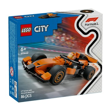 LEGO 城市系列 60442 F1賽車手和 McLaren 賽車(Formula1 麥拉倫 賽車玩具 兒童玩具)