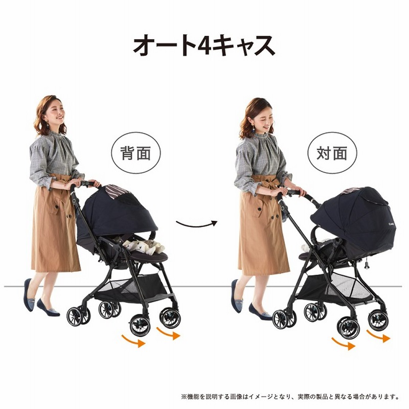 【美品】Combi スゴカルα 4キャスター ストライプベージュ Combi [Combi] コンビ ホワイトレーベル スゴカルα 4キャス