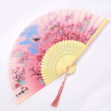 【店鋪熱銷】古風漢服扇子女學生中國折扇拍照古典舞蹈演出隨身小迷你折疊 BOBN