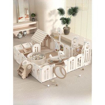 幼貝臣寶寶游戲樂園室內圍防護欄兒童家用可折疊嬰兒地上爬行學步