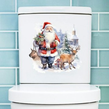 【MR.ZAKKA】創意萬用裝飾貼紙-聖誕節主題 雪景聖誕老人 居家節慶布置 DIY可移式壁貼 無痕壁貼 牆貼