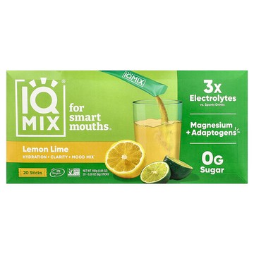 IQBAR, IQMIX®，補水 + 清晰 + 情緒混合裝，檸檬酸橙味，20 條，每條 0.28 盎司（8 克）