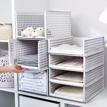 A大號衣柜整理抽屜式衣柜整理收納架塑料多層可疊加儲物架置物架1入