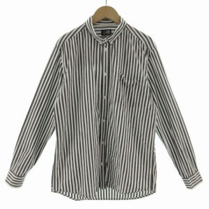 中古 チープマンデー Cheap Monday シャツ 長袖 ボタンダウン ストライプ グレー ホワイト 白 Xs メンズ 通販 Lineポイント最大get Lineショッピング