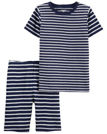 Kid 2-Piece Striped 100% Snug Fit Cotton PJs