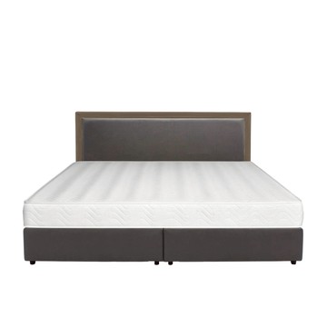 IHouse-日式北歐風 雙大6尺 貓抓皮床組(床頭片+全封式床底+獨立筒床墊)-台灣製房間3件組白梧桐/奶杏仁#627-02