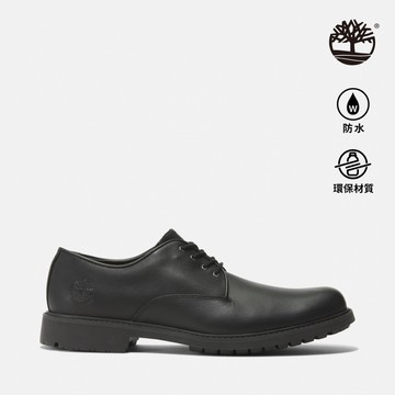 Timberland 男款黑色防水皮革休閒鞋|5549R001