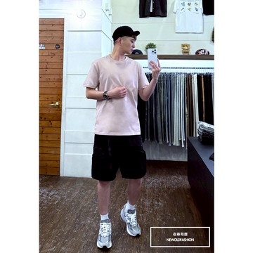 『老爺有喜』重磅UPF50+超高防護係數素色短Ｔ恤-沙漠粉