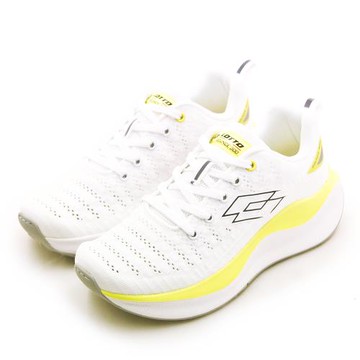 【LOTTO】女 專業輕量Q彈避震慢跑鞋 躍彈系列 白萊姆黃 8034