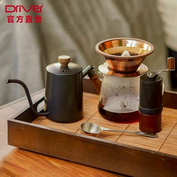 Driver 小山經典手沖咖啡套組 手沖壺 咖啡壺 咖啡濾杯 耐熱玻璃壺 磨豆機 咖啡豆匙 送禮推薦 咖啡禮盒︱官方直營