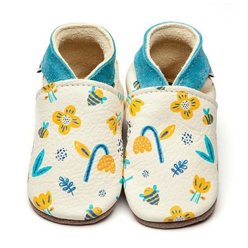 英國Inch Blue - 真皮手工寶寶鞋-仲夏花園