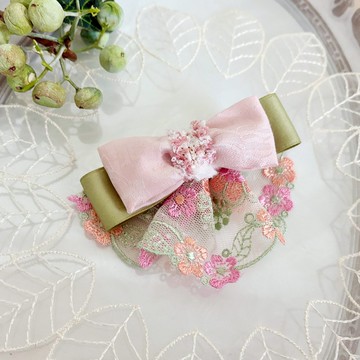 裙襬蝴蝶結髮夾/ 蕾絲彈簧夾 髮梳 髮叉 邊夾 壓夾 馬尾夾 瀏海夾