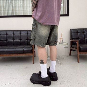 『GOAT』長褲 牛仔褲 復古 重磅 水洗 寬褲 百搭 舒適 牛仔 休閒 長褲 牛仔短褲 男褲男 男生長褲 情侶