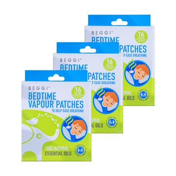 紐西蘭 BEGGI - 麥盧卡精油通鼻貼-16片/盒*3