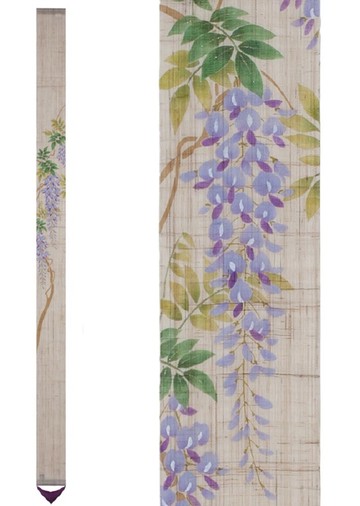 京都手繪細亞麻吊飾-紫藤