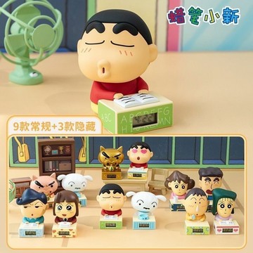 麥和 蠟筆小新春日部mini時鐘 蠟筆小新 肥嘟嘟佐衛門 時鐘 mini 盲盒 盒玩 一中盒 【預購】