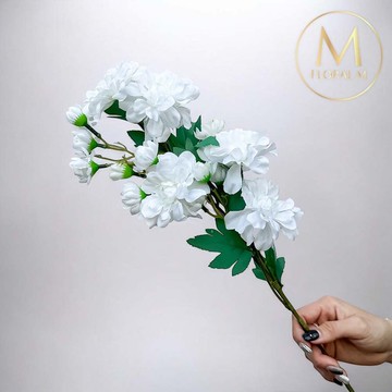 居家花仙子芍藥優雅白仿真花花材(1入組)