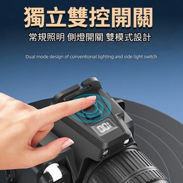 隔日達 智能感應頭燈 COB側燈強光 戶外頭戴式釣魚燈 Type-C充電  工作頭燈  露營燈 照明燈 登山 強光頭燈