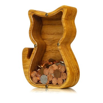 木製 CAT 存錢罐 小貓公仔 個性化貓 蒙台梭利華爾道夫兒童