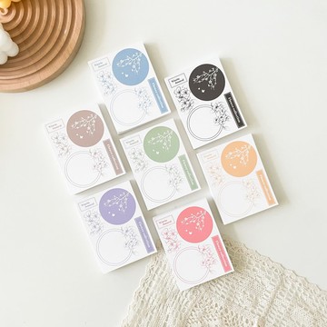 復古滿月花框機關手帳紙膠帶