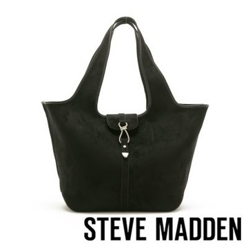 STEVE MADDEN-經典鎖頭大容量托特肩背包BDOLORE-黑色